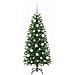 Albero di Natale artificiale con 150 LED Verde 120 cm PE e PVC - Foto miniatura 4