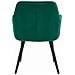Sedia LUKK - Velluto verde scuro per soggiorno, cucina, sala da pranzo - Foto miniatura 5