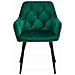 Sedia LUKK - Velluto verde scuro per soggiorno, cucina, sala da pranzo - Foto miniatura 2