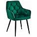 Sedia LUKK - Velluto verde scuro per soggiorno, cucina, sala da pranzo - Foto miniatura 1
