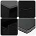 Panca per ingresso con cuscino Rovere Nero 80 x 38 x 46 cm - Foto miniatura 9