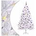 Albero di Natale Artificiale con Rami Pieghevoli Bianco 210 cm - Foto miniatura 1