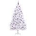 Albero di Natale Artificiale con Rami Pieghevoli Bianco 210 cm - Foto miniatura 4