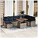 Set Divano da Giardino 9 pcs Grigio polyrattan - Foto miniatura 2