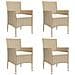 Set da Bistrò da Giardino 5 pz con Cuscini Beige in Polyrattan - Foto miniatura 4