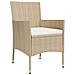 Set da Bistrò da Giardino 5 pz con Cuscini Beige in Polyrattan - Foto miniatura 5