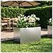 Vaso da giardino Argento 50 x 40 x 40 cm Acciaio Inox - Foto miniatura 2