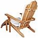 Sedia Adirondack da Giardino con Poggiapiedi Naturale - Foto miniatura 5