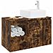 Set di mobili per il bagno 2 pz Rovere Fumo - Foto miniatura 3