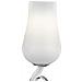 Lumetto cromo e vetro bianco Cm D 15xH 44 Lampada 1xE14 da 40W - Foto miniatura 5