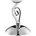 Lumetto cromo e vetro bianco Cm D 15xH 44 Lampada 1xE14 da 40W - Foto miniatura 6