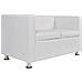 Divano a 2 Posti in Similpelle Bianco 120 x 62,5 x 63 cm - Foto miniatura 4