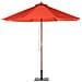 Ombrellone Da Giardino Rosso Mattone On Palo In Legno 270cm Toscana Ii - Foto miniatura 7