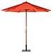 Ombrellone Da Giardino Rosso Mattone On Palo In Legno 270cm Toscana Ii - Foto miniatura 9