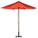 Ombrellone Da Giardino Rosso Mattone On Palo In Legno 270cm Toscana Ii - Foto miniatura 10