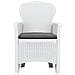 Set Pranzo Da Giardino 5 Pz In Plastica Stile Rattan Bianco - Foto miniatura 3