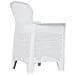 Set Pranzo Da Giardino 5 Pz In Plastica Stile Rattan Bianco - Foto miniatura 9