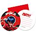 Procos - 6 Inviti Per Festa Rotondi Con Buste Ladybug - Foto miniatura 1