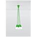 Sollux Sl. 0583 - Lampada A Sospensione Diego 5, Moderna Luce Led Verde Per Soggiorno, Camera Da Letto, Corridoio, Ufficio, Attacco E27, Colore: Verde - Foto miniatura 5