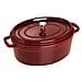 Pentola Ovale in Ghisa con Coperchio Diametro 23 cm Colore Bordeaux - Foto miniatura 1