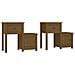 Comodini 2 Pz Miele 79,5x38x65,5 Cm In Legno Massello Di Pino - Foto miniatura 2