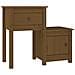 Comodini 2 Pz Miele 79,5x38x65,5 Cm In Legno Massello Di Pino - Foto miniatura 3