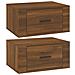 Comodini A Muro 2 Pz Rovere Marrone 50x36x25 Cm - Foto miniatura 2
