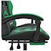 Sedia Da Gaming Con Poggiapiedi Nero E Verde In Similpelle - Foto miniatura 1