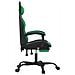Sedia Da Gaming Con Poggiapiedi Nero E Verde In Similpelle - Foto miniatura 2