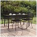 Set Da Pranzo Da Giardino 5 Pz Nero In Polyrattan - Foto miniatura 1