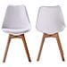 Set Di 2 Sedie Scandinave Bianche Nora Con Cuscino - Foto miniatura 3