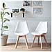 Set Di 2 Sedie Scandinave Bianche Nora Con Cuscino - Foto miniatura 4