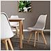 Set Di 2 Sedie Scandinave Bianche Nora Con Cuscino - Foto miniatura 5