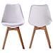 Set Di 2 Sedie Scandinave Bianche Nora Con Cuscino - Foto miniatura 11