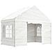Gazebo Con Tetto Bianco 4,08x2,23x3,22 M In Polietilene - Foto miniatura 2