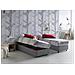 Letto Singolo Melissa, Letto Contenitore Con Rivestimento In Tessuto, 100% Made In Italy, Apertura Laterale, Adatto Per Materasso Cm 80x190, Grigio - Foto miniatura 1