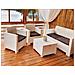 Set Salotto Da Esterno Venere, Set Da Giardino Con Cuscini, Salottino Indoor E Outdoor Effetto Rattan, 100% Made In Italy, Bianco - Foto miniatura 1