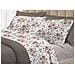 Completo Lenzuola Letto 100% Cotone Italy 3027 Disegno Rosa Singolo Beige - Foto miniatura 1