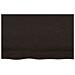 Piano Bagno Marrone Scuro 80x60x2 cm Legno Massello Trattato - Foto miniatura 6