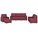 Set Di Divani 4 Pz Con Cuscini Rosso Vino In Tessuto - Foto miniatura 2