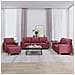 Set Di Divani 4 Pz Con Cuscini Rosso Vino In Tessuto - Foto miniatura 1
