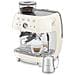 Macchina da Caffè Espresso Manuale con macinacaffè integrato 50's Style - Panna LUCIDO - EGF03CREU - Foto miniatura 2