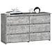 Cassettiera CL100, 6 cassetti, 100x35x57 cm, Colore Grigio Cemento - Foto miniatura 1