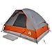 Tenda Da Campeggio A Cupola 6 Persone Grigio E Arancione - Foto miniatura 1