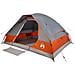 Tenda Da Campeggio A Cupola 6 Persone Grigio E Arancione - Foto miniatura 9
