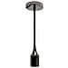Portalampada Lampadario Sospensione Soffitto Pendente Vintage 2mt Jd02 Nero - Foto miniatura 1