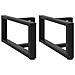 Gambe Tavolino Da Caffè A T 2 Pz Nero 60x25x(30-31) Cm Acciaio - Foto miniatura 1