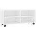 Mobile Tv Con Ruote Bianco 90x35x35 Cm In Legno Multistrato - Foto miniatura 1
