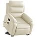Poltrona Alzapersona Reclinabile Massaggio Crema Similpelle - Foto miniatura 3