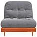 Divano Letto Futon con Materasso Marrone Cera 80x206x11cm Pino - Foto miniatura 5